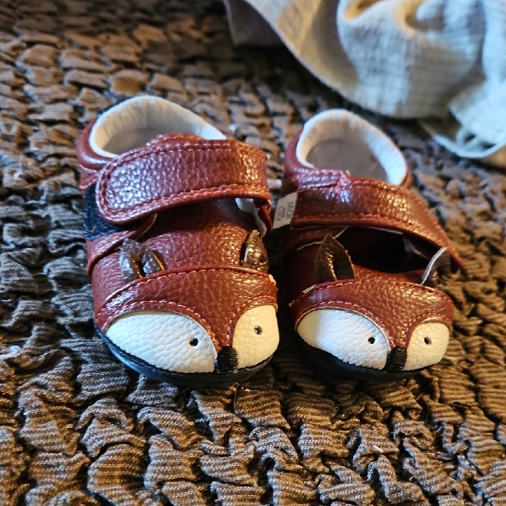 Adorable Brown Fox Kids Shoes